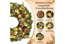 Quntis Weihnachtskranz mit LEDs Glitzer-Gold 40cm Bild 1