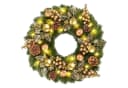 Quntis Weihnachtskranz mit LEDs Glitzer-Gold 40cm Bild 2