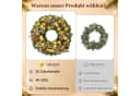 Quntis Weihnachtskranz mit LEDs Glitzer-Gold 40cm Bild 3