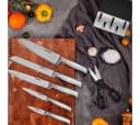 FOHERE Messer-Set 7-tlg. Edelstahl mit Messerblock Bild 1