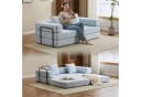 Orvane 4-in-1 Schlafsofa 2-Sitzer Chenille Hellblau Bild 5