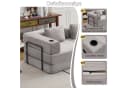 Leawin 3-Sitzer Sofa mit Bettfunktion Chenille Grau Bild 4