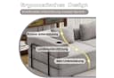 Leawin 3-Sitzer Sofa mit Bettfunktion Chenille Grau Bild 5