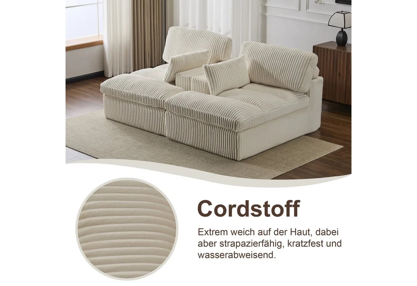 Leawin Sofa 2-Sitzer mit Bettfunktion - Bild 3