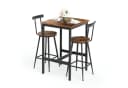 ANYSUN Bartisch 3-teiliges Set Braun Schwarz Industrial Bild 2