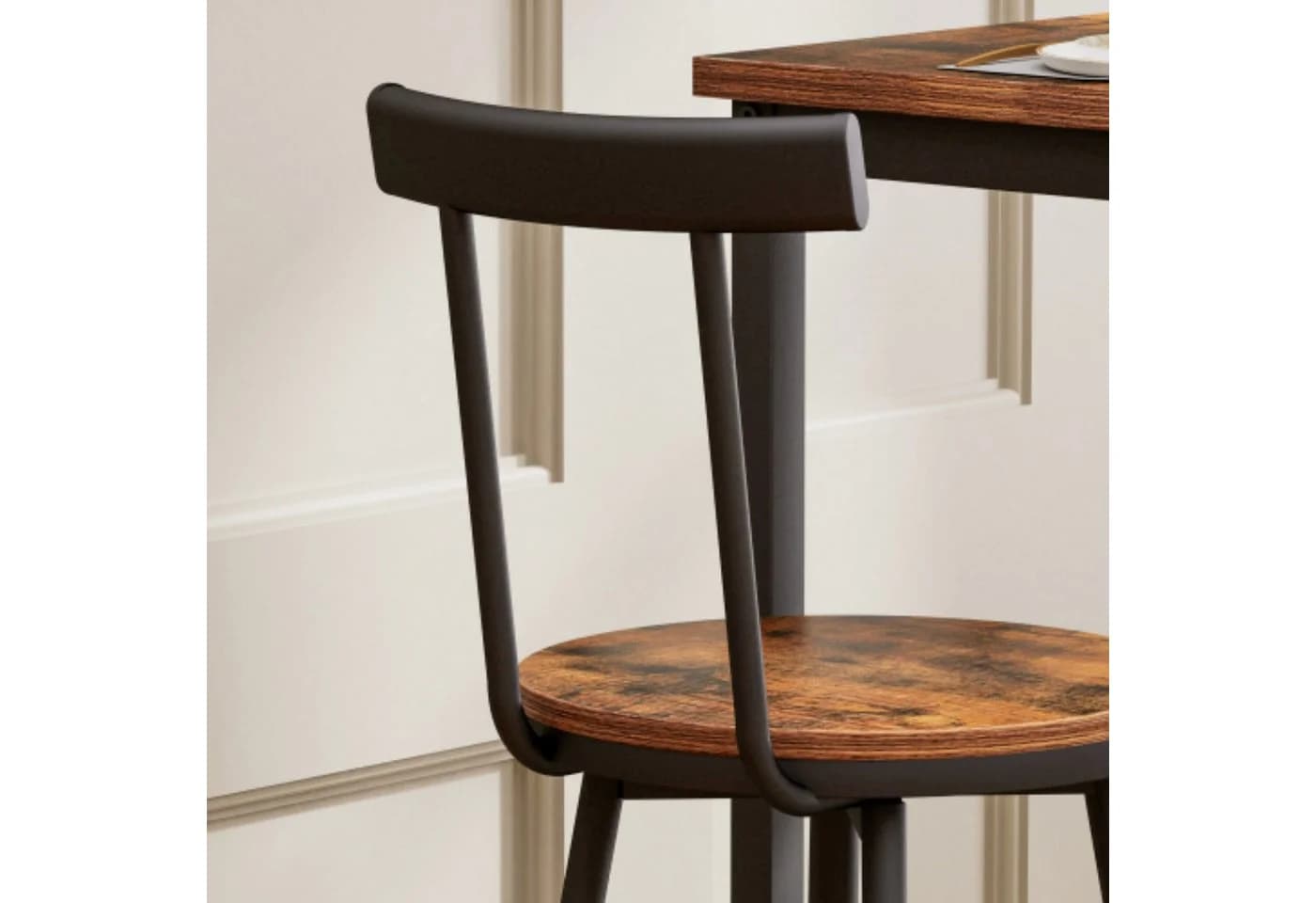 ANYSUN Bartisch 3-teiliges Set Braun Schwarz Industrial - Bild 5