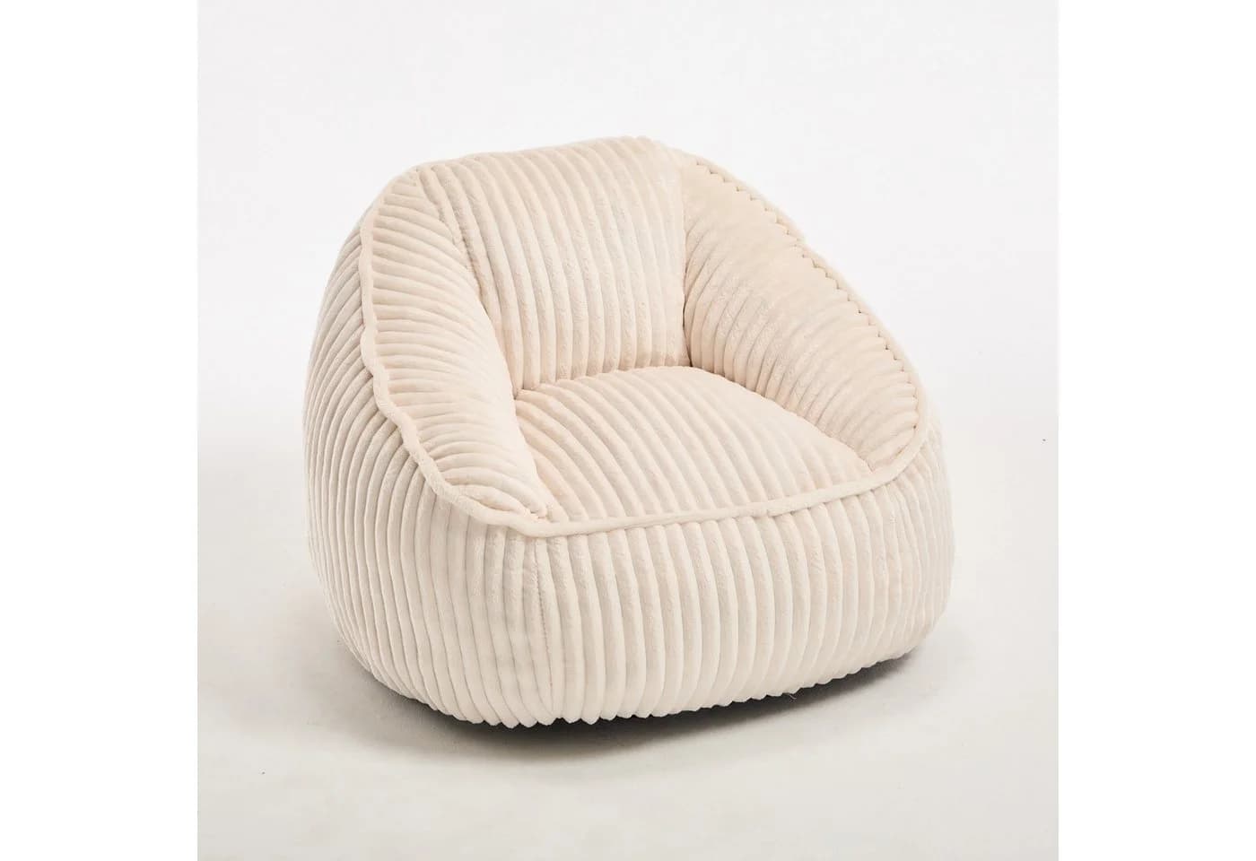 ANYSUN Sitzsack Loungesessel mit Rückenlehne Chenille Weiß - Bild 2
