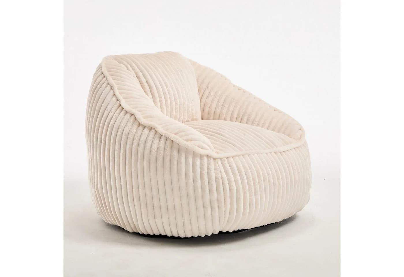 ANYSUN Sitzsack Loungesessel mit Rückenlehne Chenille Weiß - Bild 4