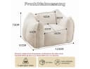 Vankel Loungesessel Kunstfell Beige Bean Bag Sessel Bild 1