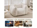 Vankel Loungesessel Kunstfell Beige Bean Bag Sessel Bild 5