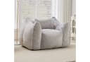 Vankel Relaxliege Loungesessel Grau Kunstfell Bean Bag Sessel Bild 2