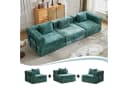 Vankel 3-Sitzer Sofa mit Schlaffunktion Chenille Grün Modular Bild 1