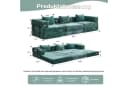 Vankel 3-Sitzer Sofa mit Schlaffunktion Chenille Grün Modular Bild 3