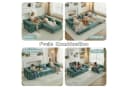 Vankel 3-Sitzer Sofa mit Schlaffunktion Chenille Grün Modular Bild 4