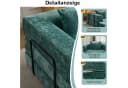 Vankel 3-Sitzer Sofa mit Schlaffunktion Chenille Grün Modular Bild 5