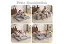 Vankel Loungebett Schlafsofa Cord Hellgrau mit Cupholder Bild 4