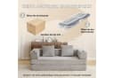 Vankel Loungebett Schlafsofa Cord Hellgrau mit Cupholder Bild 5