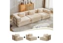 Leawin 3-Sitzer Schlafsofa Chenille Beige Modular Bild 1