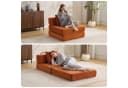 Leawin Schlafsessel 1-Sitzer mit Schlaffunktion Orange Cord Bild 3