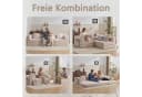Vankel 3-Sitzer Schlafsofa Cord Weiß mit Cupholder Bild 3
