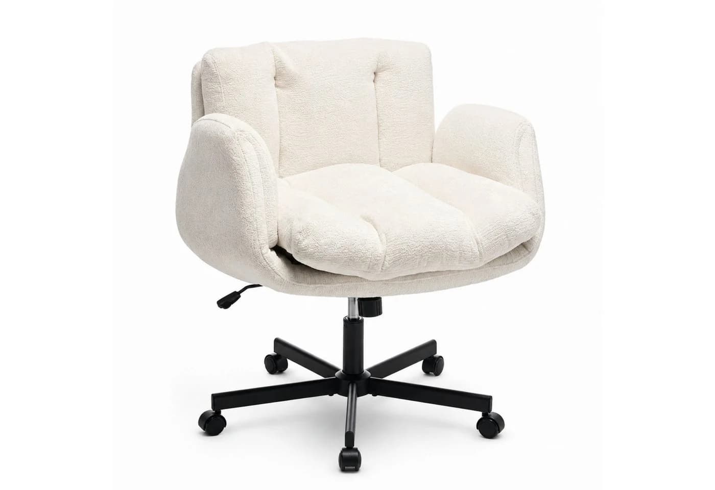 ANYSUN Chenille Drehstuhl mit klappbaren Armlehnen beige - Bild 2