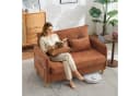 ANYSUN 2-Sitzer Polstersofa Chenille Braun mit Seitentaschen Bild 2