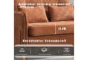 ANYSUN 2-Sitzer Polstersofa Chenille Braun mit Seitentaschen Bild 5