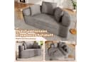 ANYSUN Multifunktionales Schlafsofa Boneless Couch Cordstoff Grau/Braun Bild 5