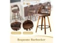 ANYSUN Barhocker 2er Set mit Rückenlehne und Fußstütze, Braun/Schwarz Bild 5