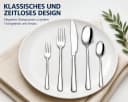 ibettertec Besteck-Set 30-teilig Edelstahl Modern Silber Bild 3