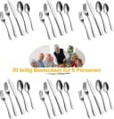 ibettertec Besteck-Set 30-teilig Edelstahl Modern Silber Bild 4