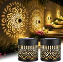 Vornix Solarwandleuchte Mandala LED Kupferfarben 2er Set Bild 2