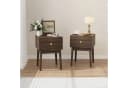 ANYSUN Nachttisch 2er Set Walnuss Holzoptik Bild 2