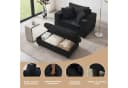 ANYSUN XXL-Sessel Loveseat Schwarz Cord mit Stauraumhocker Bild 1
