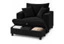 ANYSUN XXL-Sessel Loveseat Schwarz Cord mit Stauraumhocker Bild 2