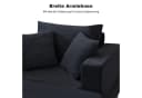 ANYSUN XXL-Sessel Loveseat Schwarz Cord mit Stauraumhocker Bild 4