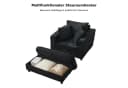 ANYSUN XXL-Sessel Loveseat Schwarz Cord mit Stauraumhocker Bild 5