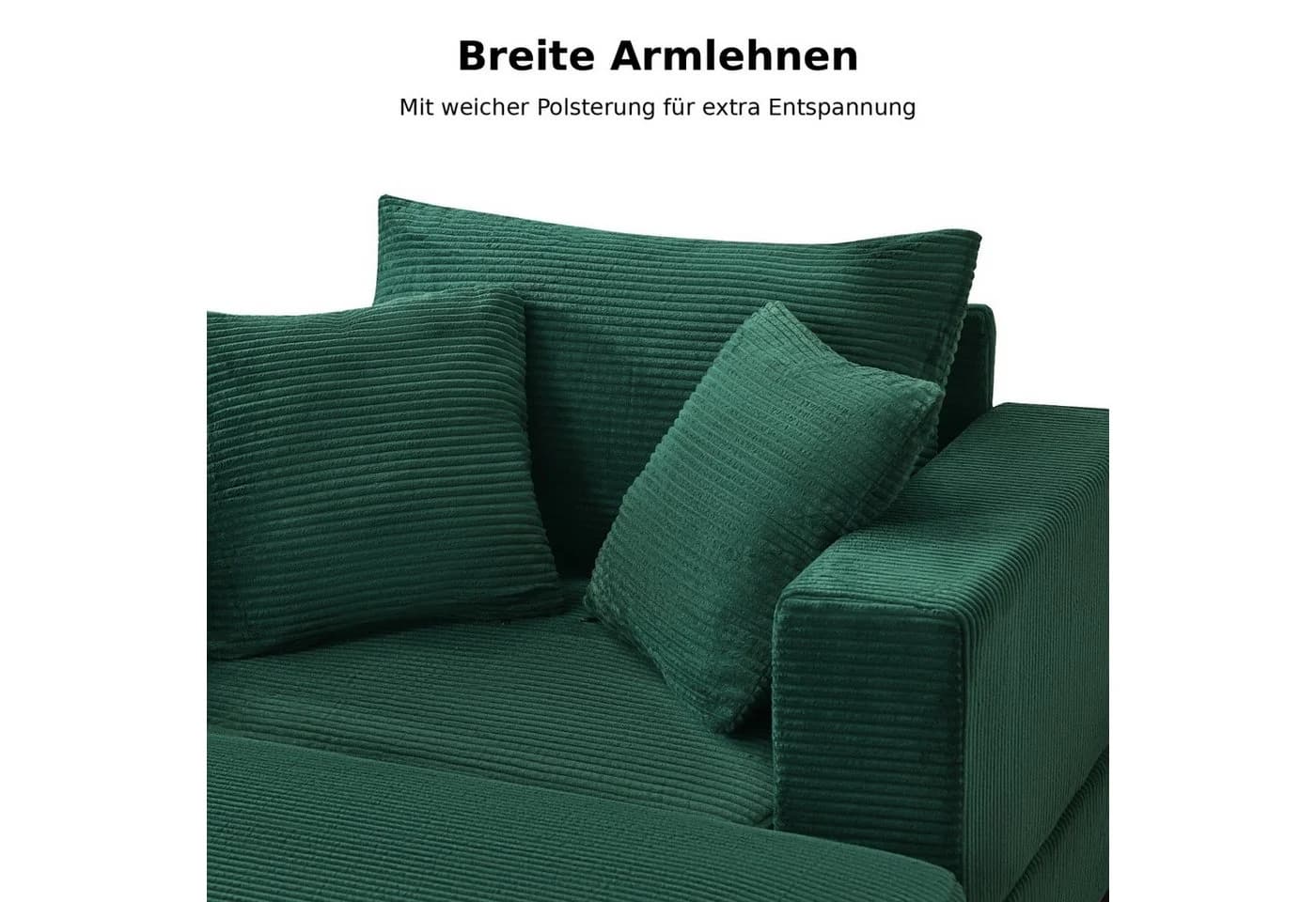 ANYSUN XXL-Sessel Loveseat Grün mit Stauraumhocker - Bild 3