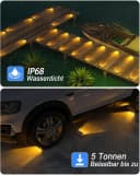 Futicare LED Solarleuchte 4er Set Treppen Außen Warmweiß Wasserdicht Bild 3