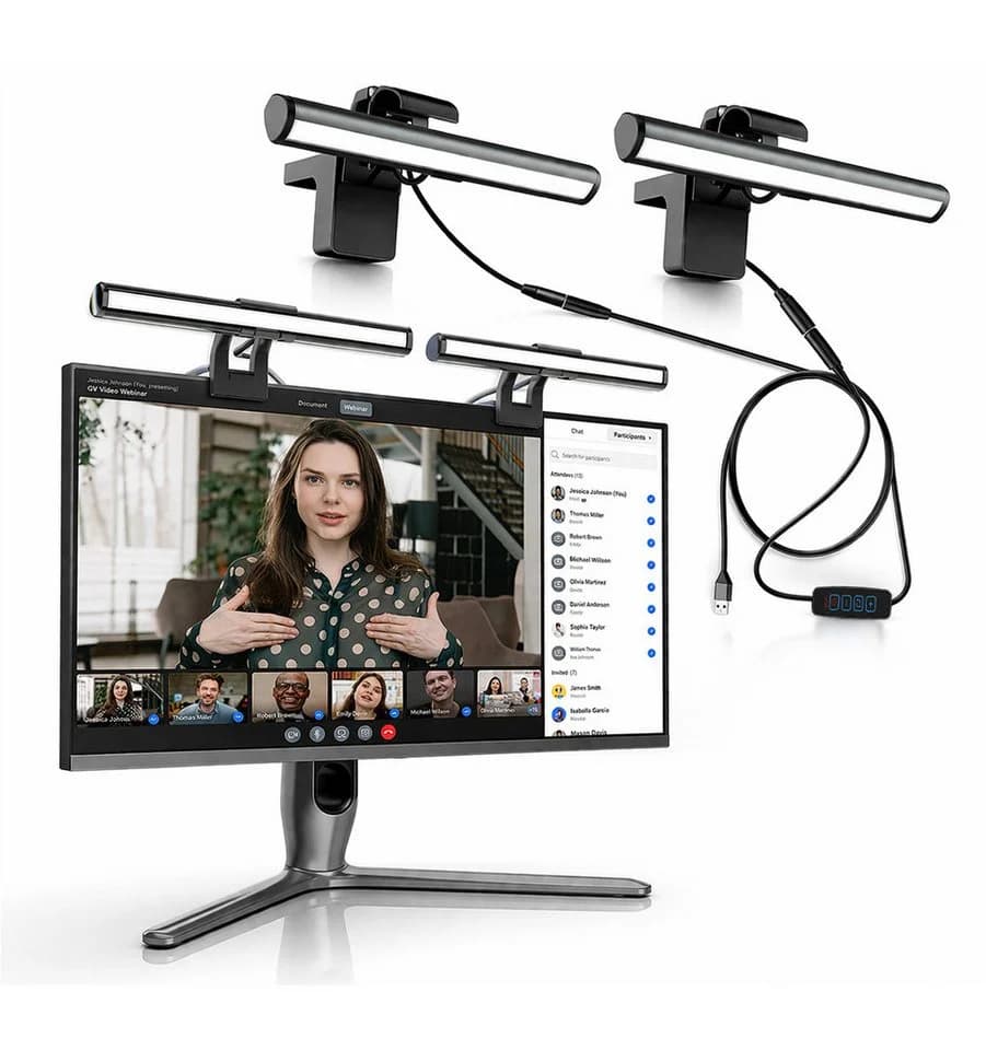 Futicare LED Monitorleuchte Grau mit 3 Lichtfarben & 5 Helligkeitsstufen - Bild 2