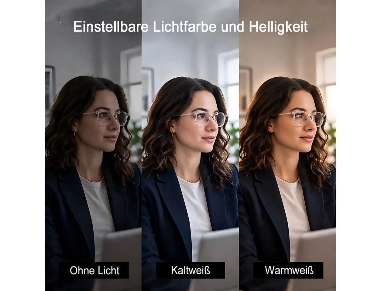 Futicare LED Monitorleuchte Grau mit 3 Lichtfarben & 5 Helligkeitsstufen - Bild 4