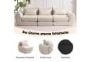 Leawin Sofa L-Form 3-Sitzer Beige Modular Schlafsofa Werkzeuglos Bild 1