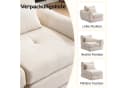 Leawin Sofa L-Form 3-Sitzer Beige Modular Schlafsofa Werkzeuglos Bild 4