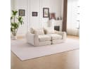 Leawin Modulares 2-Sitzer Sofa Chenille Beige Bild 2