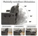 Vankel Sofa mit Schlaffunktion und USB-Anschluss Grau Chenille Bild 5