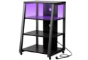 Lifewit Media-Regal 4-stufig Schwarz mit Rädern und LED Bild 2