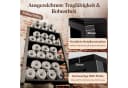 Lifewit Media-Regal 4-stufig Schwarz mit Rädern und LED Bild 4