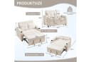 Bonzy Home Schlafsofa 2-Sitzer Beige mit Getränkehaltern und Ladeanschluss Bild 1