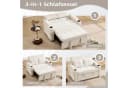Bonzy Home Schlafsofa 2-Sitzer Beige mit Getränkehaltern und Ladeanschluss Bild 3