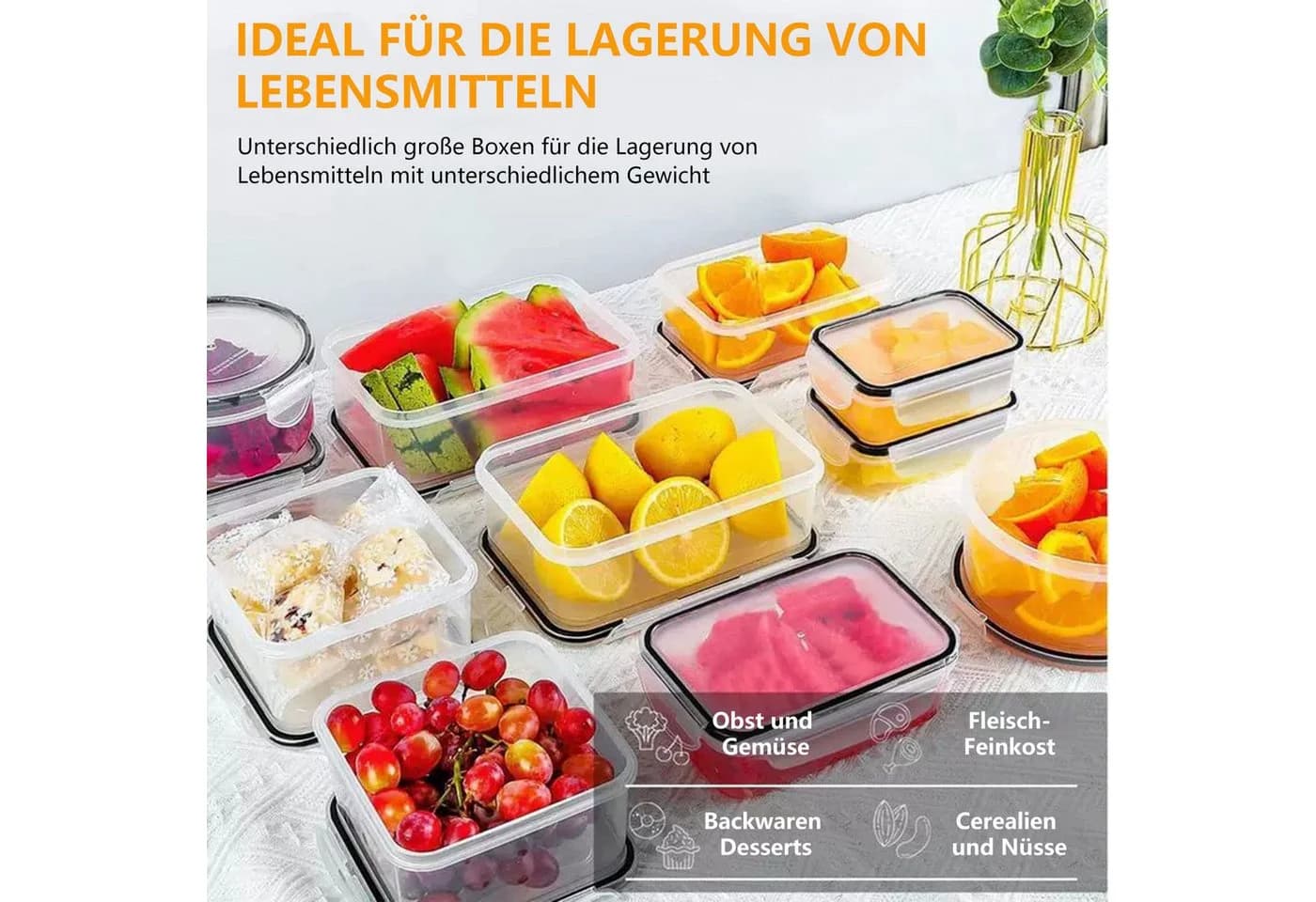 SURFOU Frischhaltedose 34er Set mit Deckel Vorratsdosen - Bild 5
